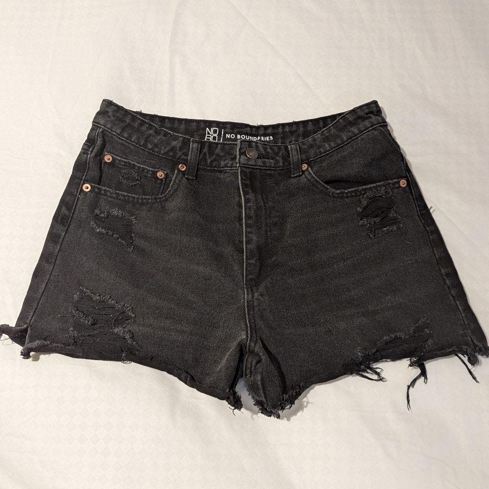 No Boundaries Black Jean Shorts